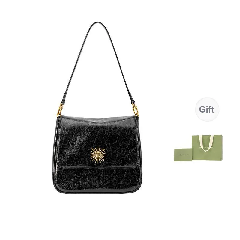 VANESSA HOGAN Vh Classic Series Cow Leather Shoulder Bag Crossbody Bag Shoulder Bag Large Size Women's Brown-11