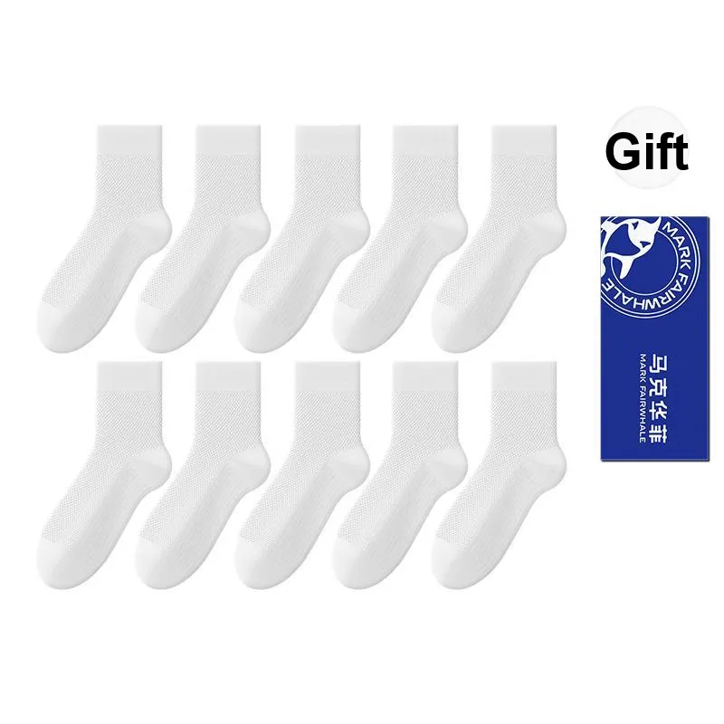 FAIRWHALE Mid Calf Socks Men's 5 Pack Gift Box Set-40