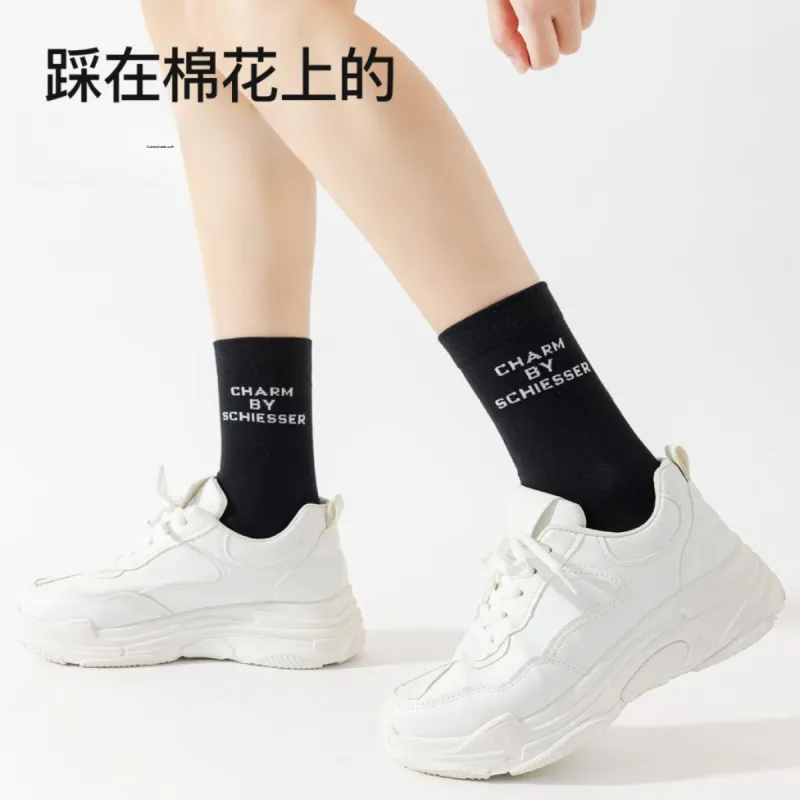 Shuya Mid Calf Socks Women's 4 Pack-7