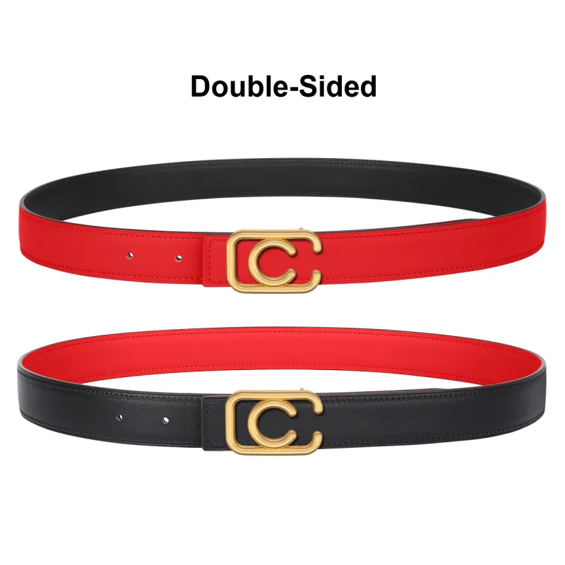 CATELLES Top Grain Cow Leather Leather Belts Unisex Width  3cm-19