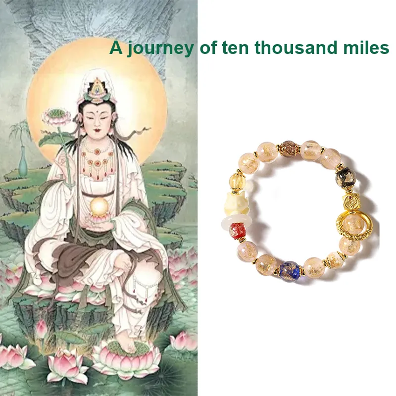 Yuxin Colored Glaze Jade Bracelets Unisex-1