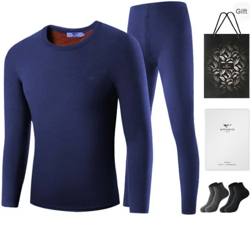 SEPTWOLVES Thermal Set Men's Gift Box Set+Shopping Bag