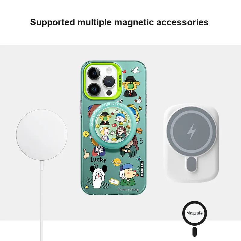 Marsfield Acrylic Material Magnetic Case Abstract Famous Painting Phone Cases Compatibility Apple 16/15/14 Pro/Pro Max-3