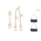 Gold-Tone Set Six[White Heart Clasp Four-Leaf Clover+Four-Leaf Clover Decorative Chain 30CM]