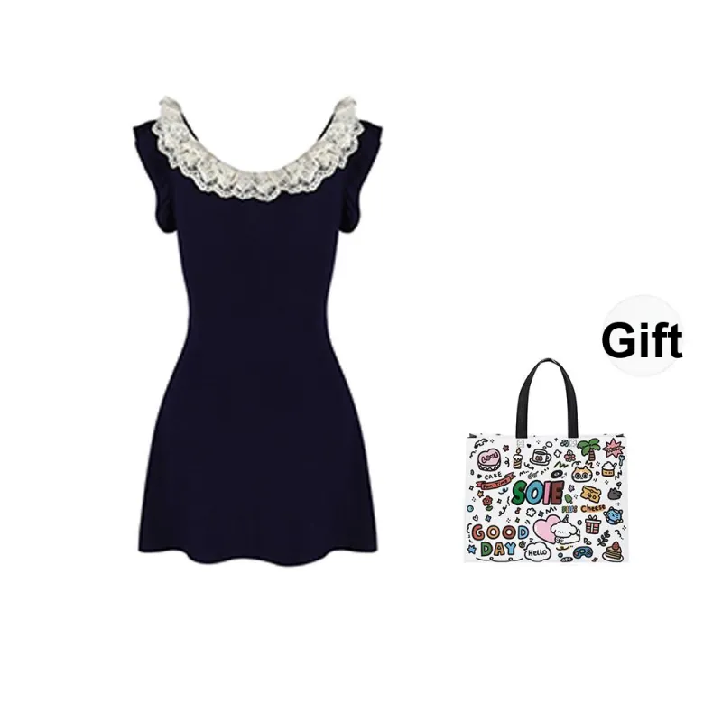 SOIE Sleeveless Dresses Women's Navy Blue-1