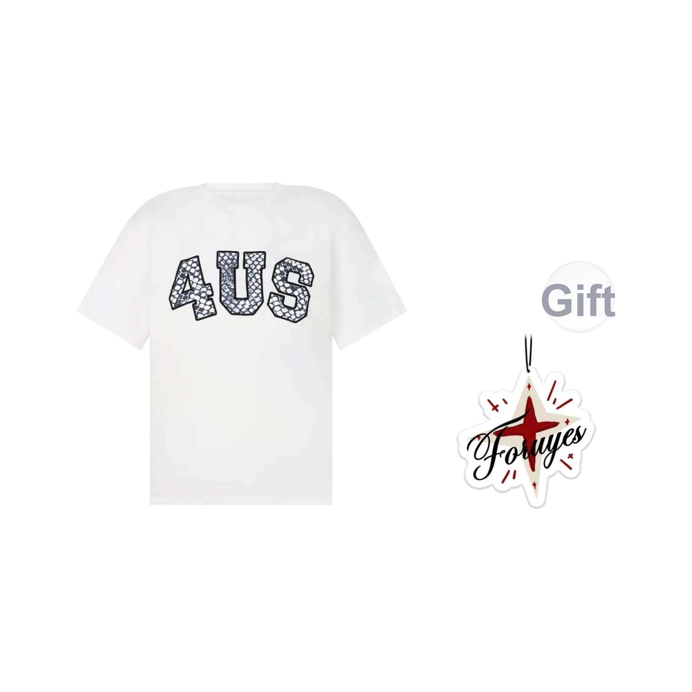 FORUYES Т-рубашка с оборванным рукавом женская белая