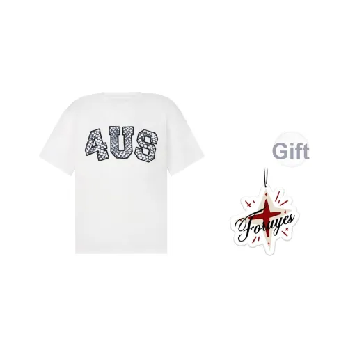 FORUYES Т-рубашка с оборванным рукавом женская белая