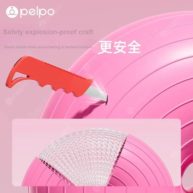 Pelplo Yoga Balls High Quality Eco Friendly PVC Material Home, Indoor, Office Unisex Diameter 45cm Pink Purple-5