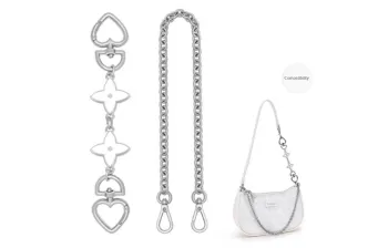 Lan Bao Fan Alloy Bag Accessories Unisex Silver