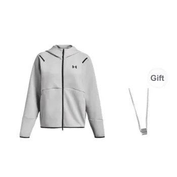 Under Armour Jackets Coats Unisex Modern Gray Includes Necklace