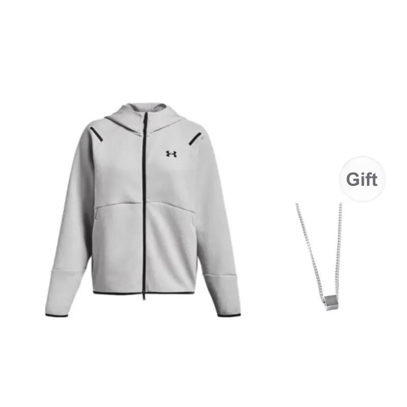 Under Armour Jackets Coats Unisex Modern Gray Includes Necklace-0