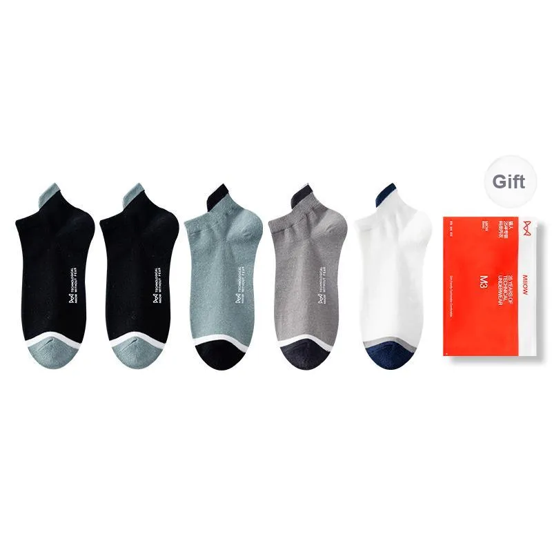 MIIOW Ankle Socks Men's Shopping Bag 5 Pack-5