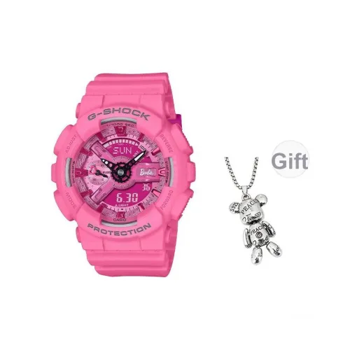 CASIO BarbieTM Барби Коллаборация G Shock Collection Кварцевый механизм Часы Женские Розовый циферблат
