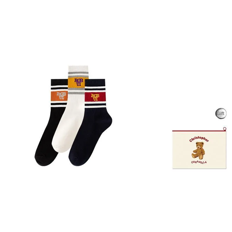 Caramella Mid-Calf Socks Men's Shopping Bag Combo Set-16
