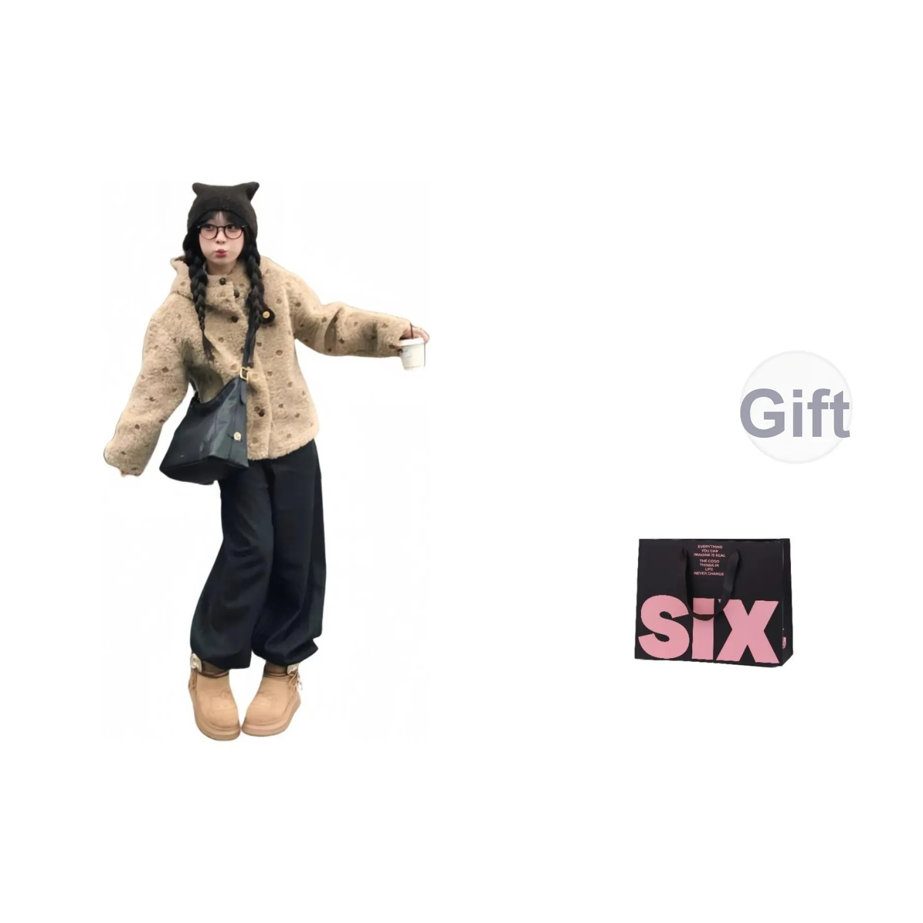 CTRTRC Хаки Женские Меховые изделия