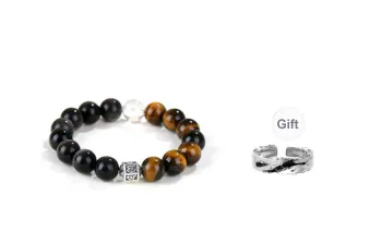 MIDNIGHT MOMENT Tiger's Eye Stone Jade Bracelets Unisex