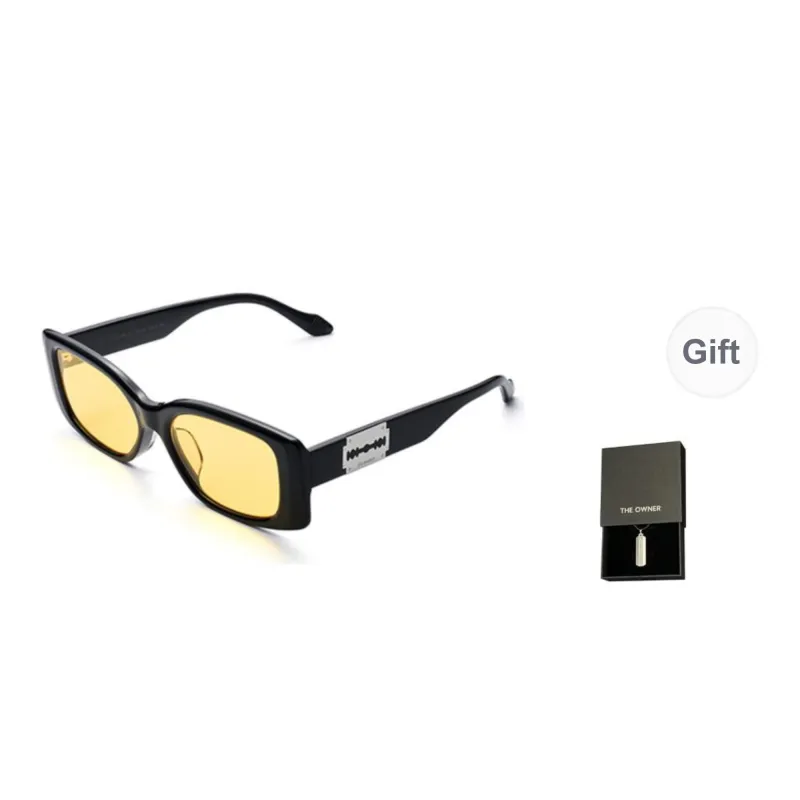 THE OWNER Plate Frame Rectangular Sunglasses Unisex-7