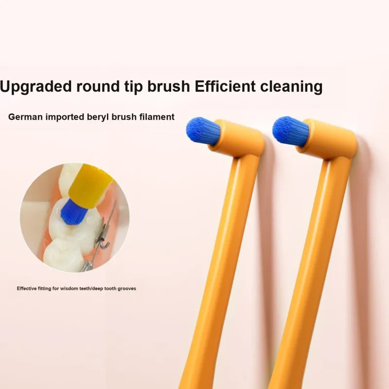 YOUNGELF Single Head Orthodontic Tooth Correction Portable Small Brush Head Toothbrushes-4