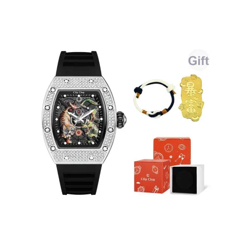 Clip Clop Кварцевый механизм силиконовый ремешок мужские часы многоцветный циферблат часов