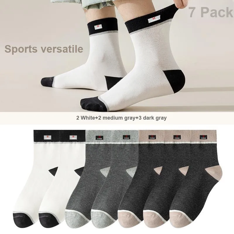 Lan Miao Mid Calf Socks Men's 7 Pack-7
