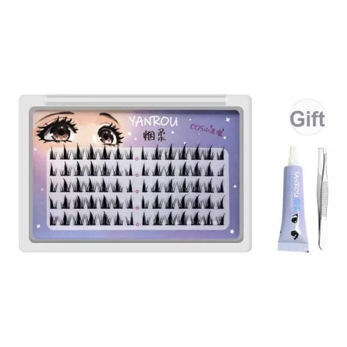 YANROU Тонкий STEM Демон Искусственные ресницы Одиночный кластер Укрепляющий стиль Естественный удлиняющий стиль