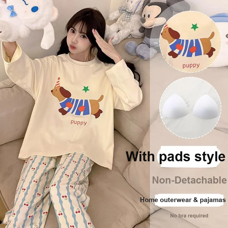 OUSHIBO Pajama Set Women's Image Color-2