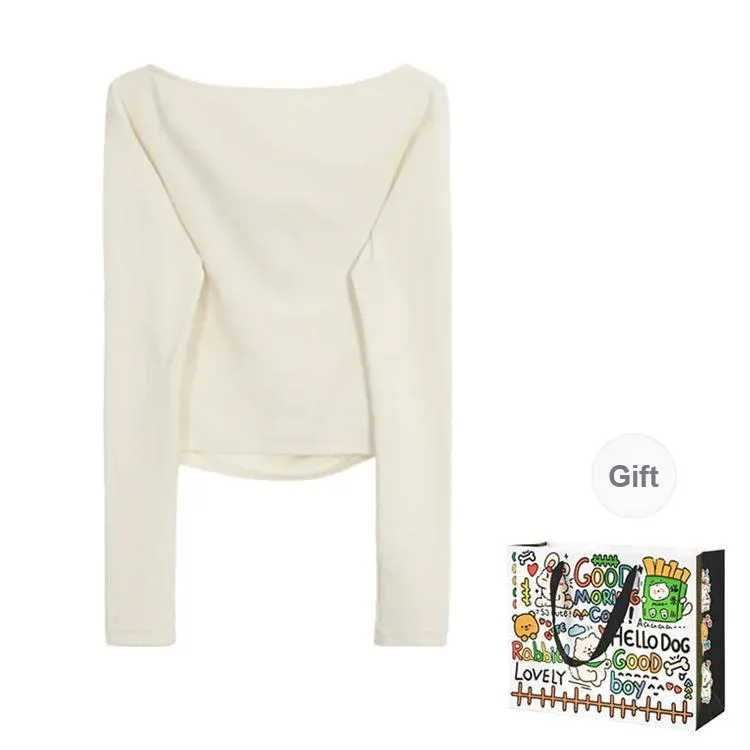 OURUOKE Knitwear Women's Apricot-1