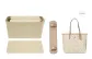 Beige Shoulder Pads+Zippers Anti-Theft Liner+Bottom Pad