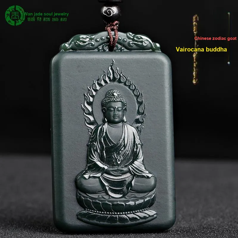 WANYUHUN Hetian Jade Pendants Green Jade Unisex-43
