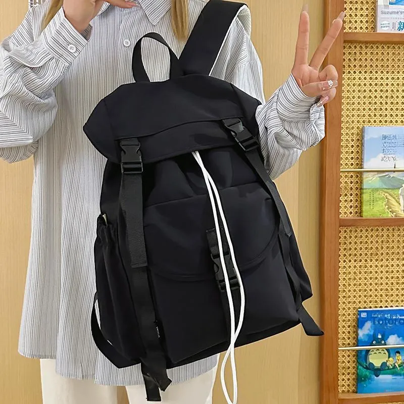 Yalu Nylon Backpack Regular Unisex Green/Khaki/Gray/Black-27