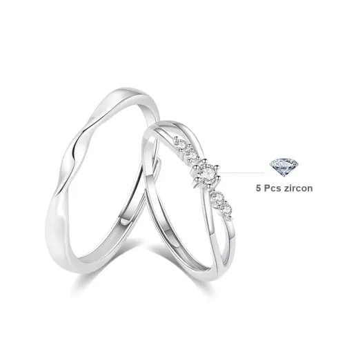 KINGEE Snake Year Romantic Confession Rings Unisex