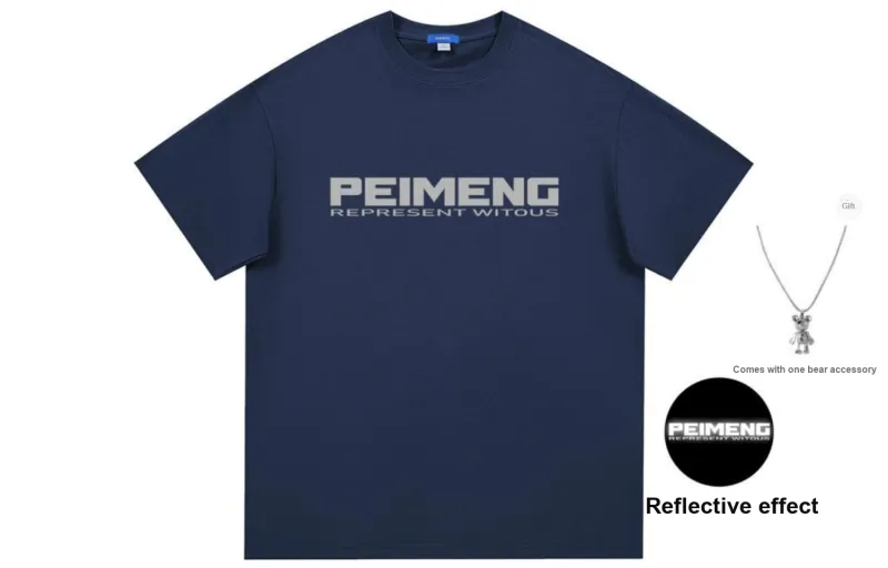PEIMENG Short Sleeved T Shirts Unisex Comes With Necklace-23