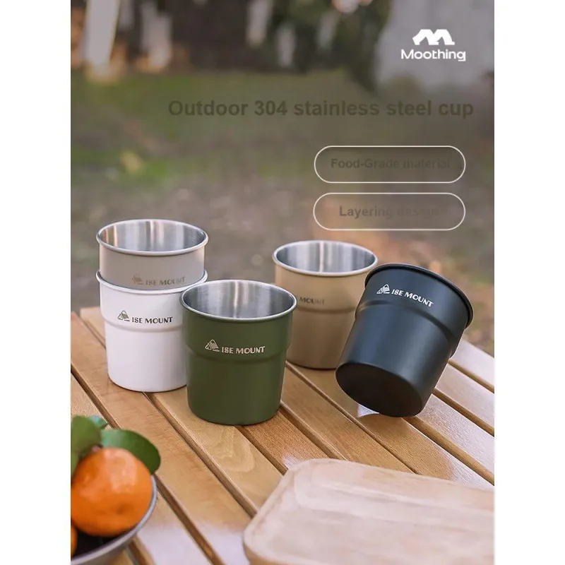 MUXING Outdoor Water Equipment Water Container 0.3L Camping 304 Stainless Steel-1