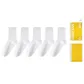 [5 Pack]5 White