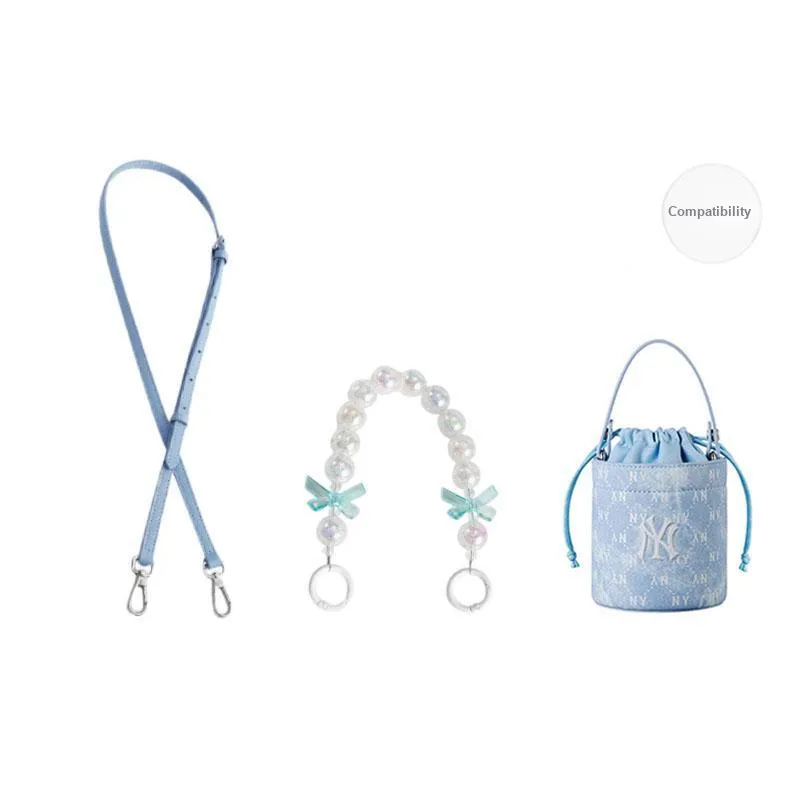 Ingenuity Handmade Cow Leather Bag Strap Women's Blue-3