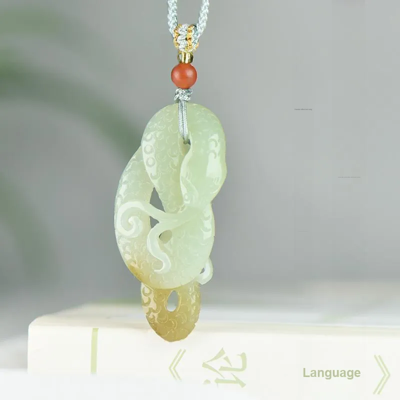 KUNYUYAO Hetian Jade Pendants White Jade Unisex-45