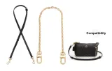 [Leather Strap]Crossbody Adjustable 90-120cm+Decorative Chain