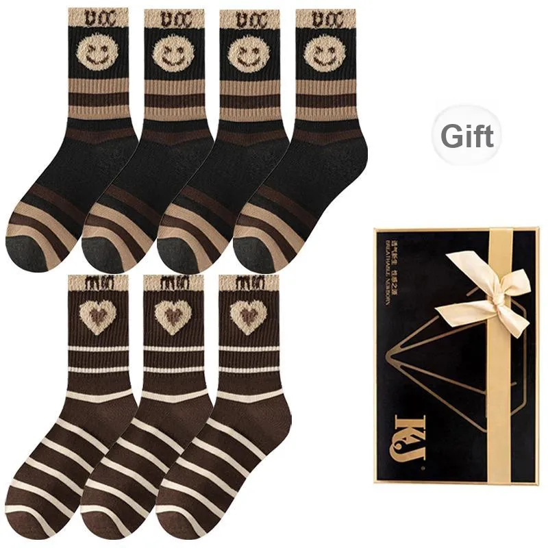 KJ Mid Calf Socks Unisex Gift Box 7 Double Packs-28