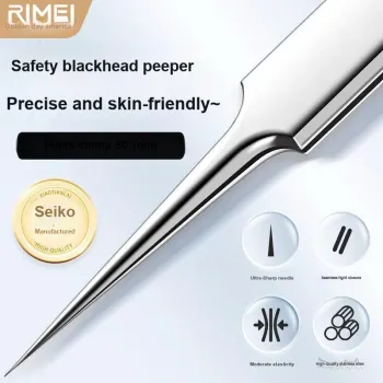 RIMEI Stainless Steel Super Fine High Precision Pimple Needle Cell Clip Combination Cleaning Blackheads