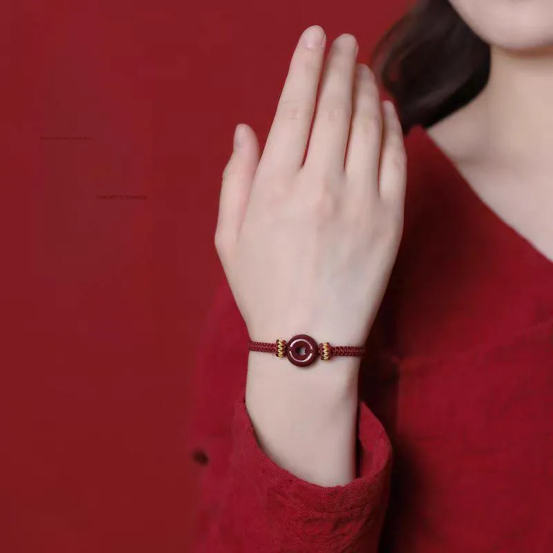 CUIYIN Cinnabar Bracelets Unisex-14