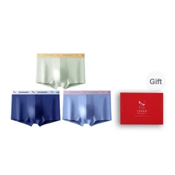 RED DRAGONFLY Cotton Panties Men's 3 Pack Gift Box Set