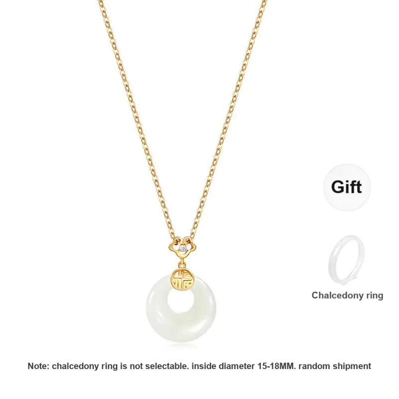 GUDS GAVE Chalcedony Jade Necklaces Unisex-7