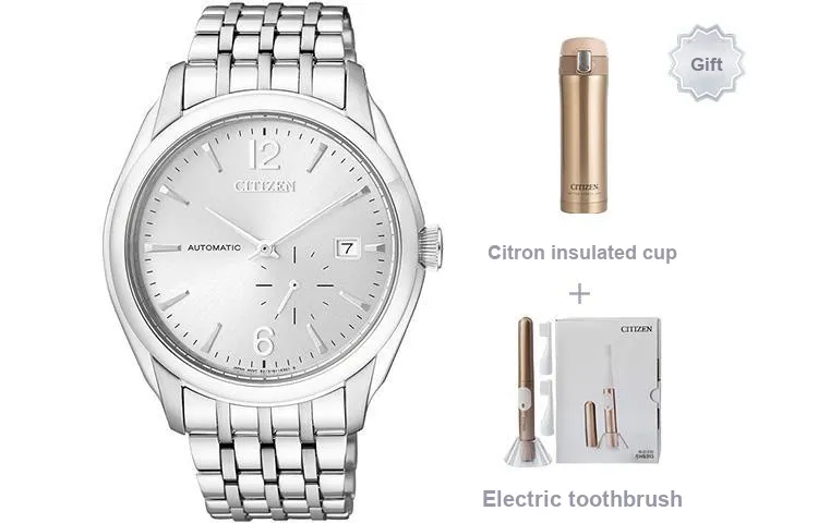 CITIZEN Automatic Mechanical Movement Stainless Steel Strap Watch 40mm Unisex Silver Dial NJ0060 57A-4