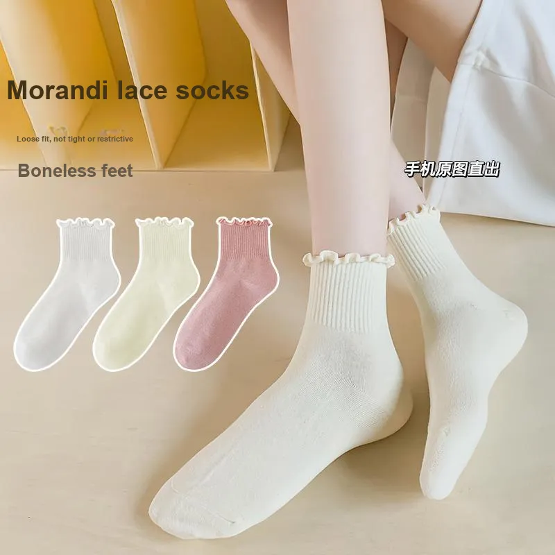 Lan Miao Mid Calf Socks Women's Shopping Bag 5 Pack-11
