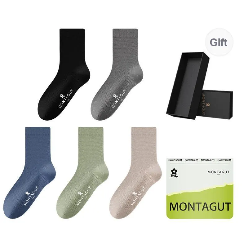 Montagut Mid Calf Socks Men's Gift Box Combination-36