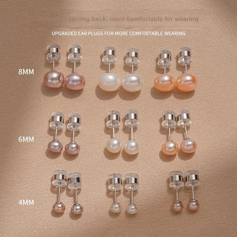 MCK Sterling Silver Stud Earrings Women's-3