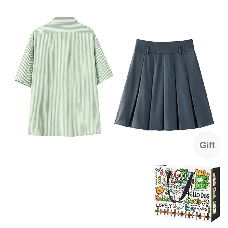 OURUOKE Two Piece Skirt Sets Women's-1