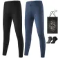 Thickened and Fleece-Lined 2 Pack (Dark Gray+Navy Blue) with 2 Pack Socks+Shopping Bag Included