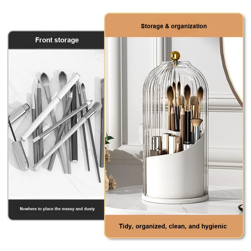 Future Maple Nordic Bird Cages Rotating Storage Makeup Brushes Dust Resistant Splash Resistant-2