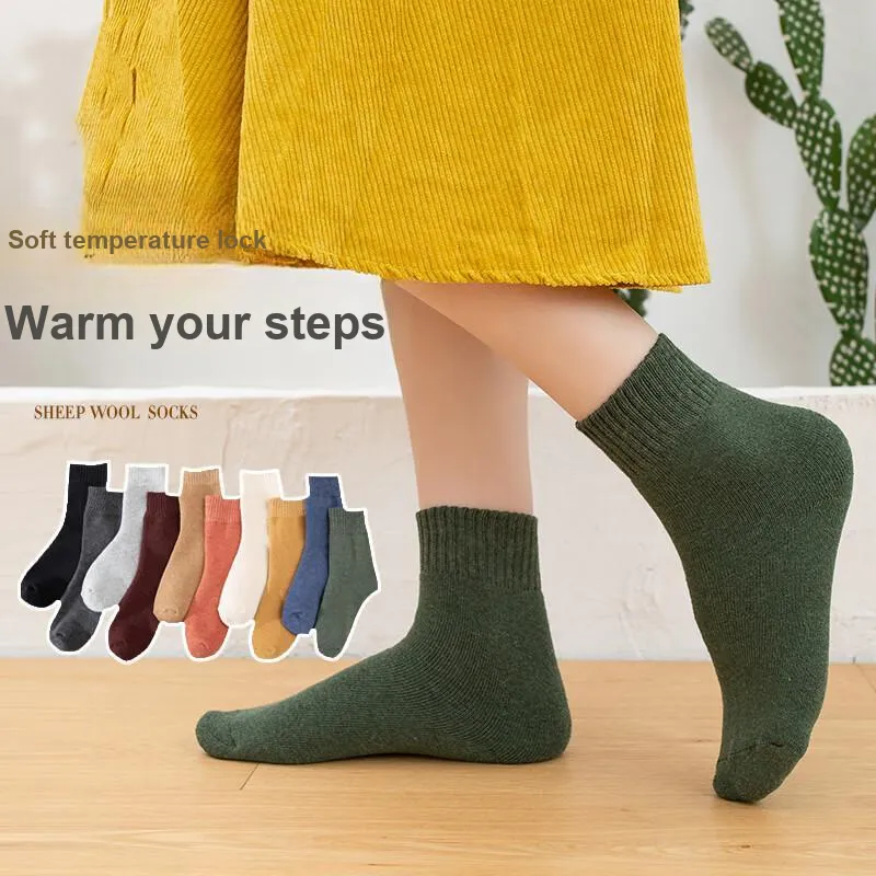 XIANSINIAO Mid Calf Socks Women's 5 Pack-2
